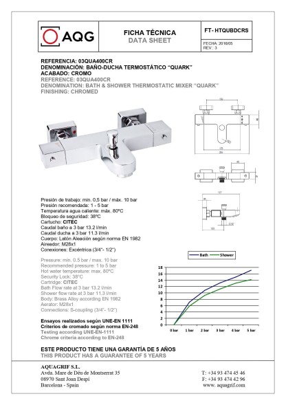 AQG Qu, душевой комплект на 2 потребителя с термостатом, с квадратным верхним душем 25х25 см и кронштейном, цвет черный матовый