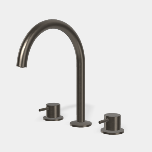 Смеситель для раковины, Fima Carlo Frattini, Spillo Up, цвет-хром черный брашированный F3161CS