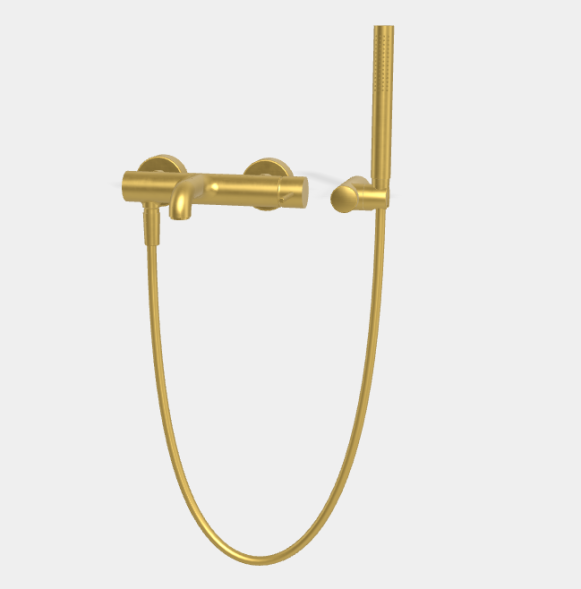 Смеситель для ванны и душа, Fima Carlo Frattini, Spillo Up, цвет-брашированное золото F3034NOS