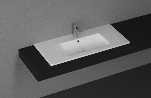 Раковина ISVEA SistemaT накладная ШГВ 1015*465*140 отверстия для смесителя 1 цвет белый 10SL50101