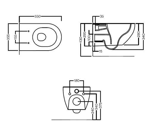 Унитаз HATRIA CENTRICA Y9DE01 подвесной безободковый слив Vortex цвет белый