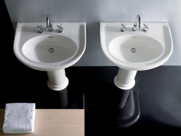 Раковина HATRIA DOLCEVITA Y0EX01 подвесная с одним отверстием с переливом цвет белый