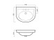 Раковина HATRIA DOLCEVITA Y0EX01 подвесная с одним отверстием с переливом цвет белый