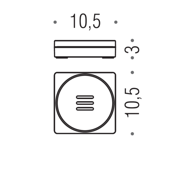 Мыльница COLOMBO DESIGN MINI Q B5040.OM настольная цвет золото матовое
