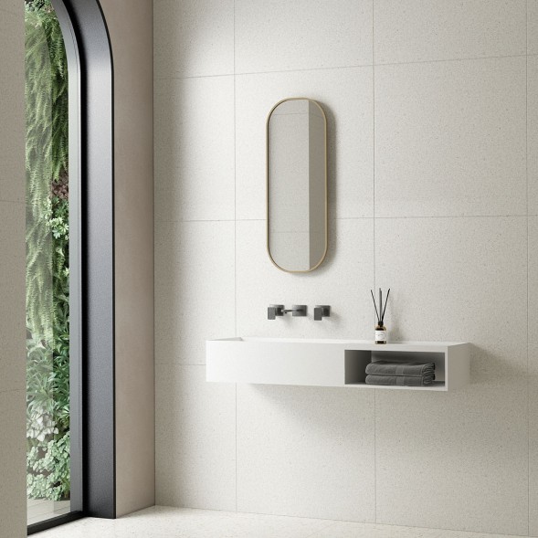 Vincea Раковина Солид Серфейс (Solid Surface)  VWB-6S112MW, 1200*400*200, подвесная, цвет белый матовый