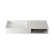Vincea Раковина Солид Серфейс (Solid Surface)  VWB-6S112MW, 1200*400*200, подвесная, цвет белый матовый