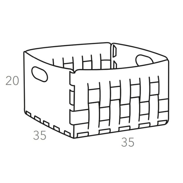Корзинка COLOMBO DESIGN ADJ 1045.04/06 настольная напольная цвет капучино/шоколад