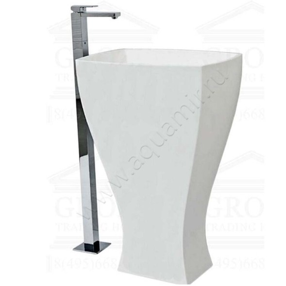 Раковина напольная Artceram Jazz с сифоном и сливом цвет белый JZL006 01 00