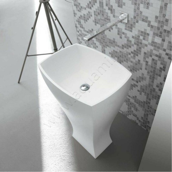 Раковина напольная Artceram Jazz с сифоном и сливом цвет белый JZL006 01 00