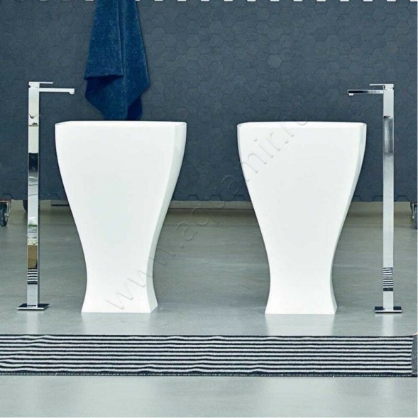 Раковина напольная Artceram Jazz с сифоном и сливом цвет белый JZL006 01 00