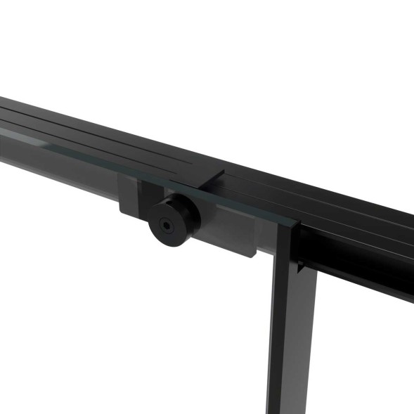 Vincea Душевая дверь Слим Софт (Slim Soft) VDS-1SS120CLB, 1200, черный, стекло прозрачное