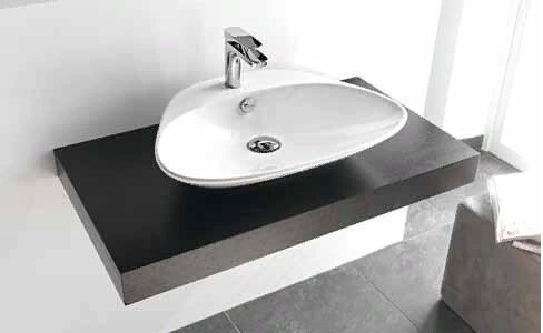 Раковина Artceram Plettro накладная с одним отверстием перелив есть  цвет белый PTL001 01 00