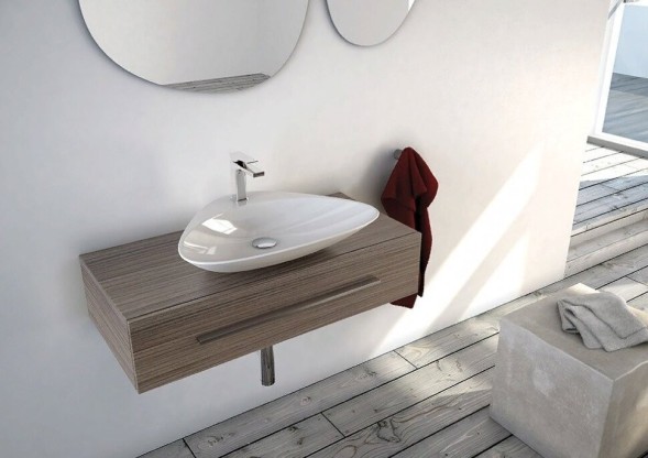 Раковина Artceram Plettro накладная с одним отверстием перелив есть  цвет белый PTL001 01 00