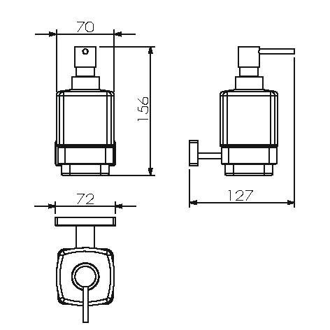 Дозатор LANGBERGER ALSTER 11921A подвесной цвет хром