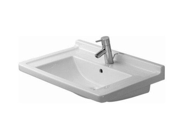 Duravit Раковина, Starck 3, шгв 700*490*235, отверстия для смесителя-1, цвет белый 0304700000