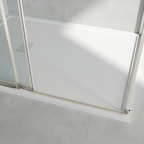 Vincea Душевой уголок Слим-Н (Slim-N) VSR-4SN9012CLBN, 1200*900, брашированный никель, стекло прозрачное