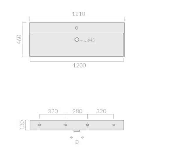 Раковина GALASSIA MEG11 PRO 8938 MT подвесная с одним отверстием с переливом цвет белый матовый
