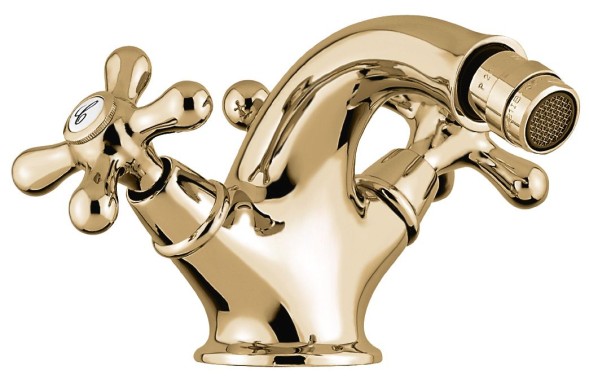 Emmevi Deco Classic, двухвентильный смеситель для биде с донным клапаном, цвет бронза 12014/BR