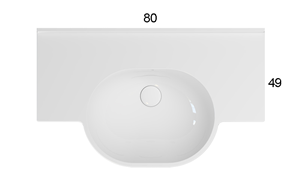 Раковина GLOBO MODE подвесная или на консоль с одним отверстием и двумя намеченными цвет белый ME080BI