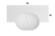 Раковина GLOBO MODE подвесная или на консоль с одним отверстием и двумя намеченными цвет белый ME080BI