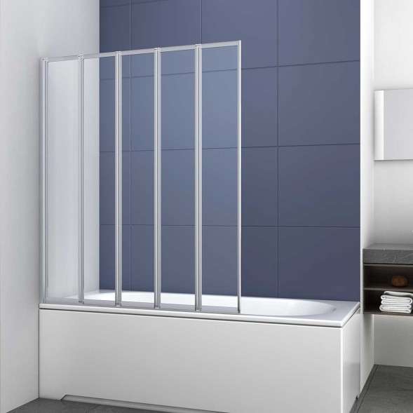 Vincea Душевая шторка на ванну VSB-32120CL, 1200*1400, хром, стекло прозрачное