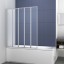 Vincea Душевая шторка на ванну VSB-32120CL, 1200*1400, хром, стекло прозрачное