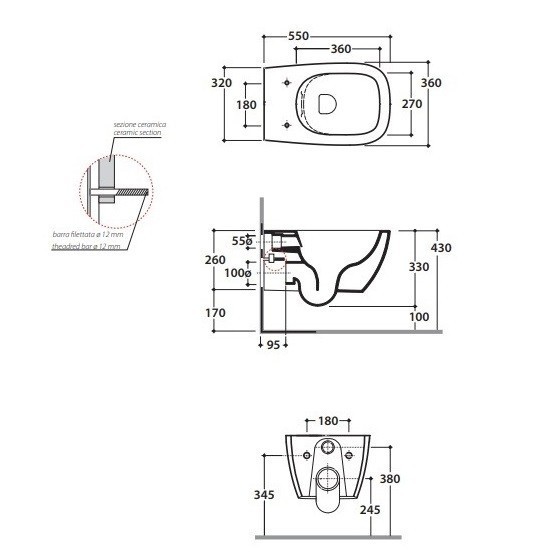 Унитаз GLOBO GENESIS подвесной цвет черный матовый GNS02AR