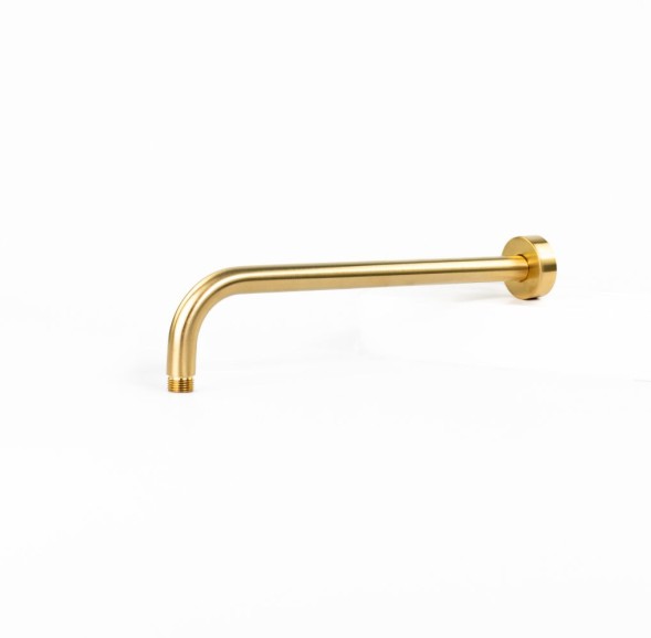 Emmevi, настенный круглый кронштейн 35 см, для верхнего душа, подключение 1/2", цвет брашированное золото C00679mm350/ORS