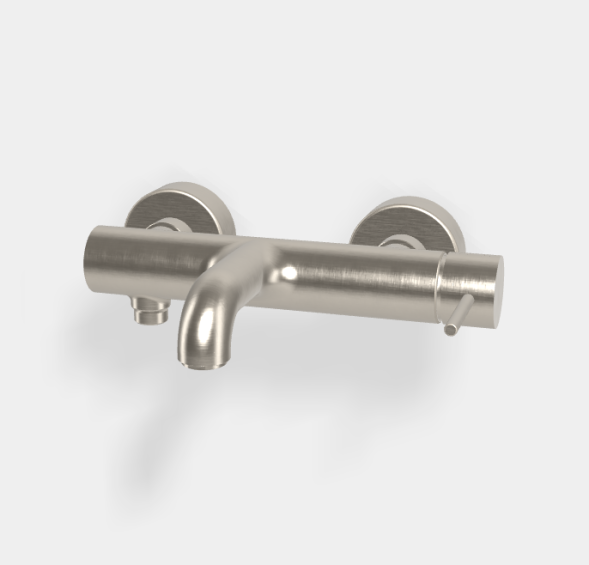 Смеситель для ванны и душа, Fima Carlo Frattini, Spillo Up, цвет-брашированный никель F3034/1NSN