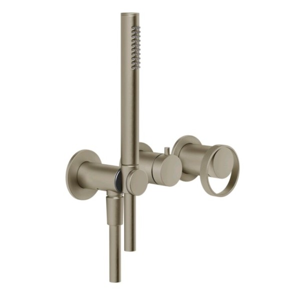 Gessi Смеситель для душа, Anello, на 2 потребителя, цвет Никель матовый 63345#149