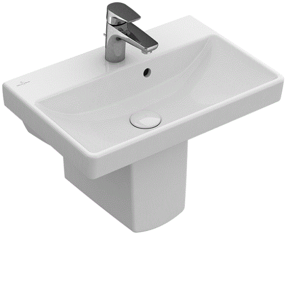 Villeroy&amp;Boch Раковина, Avento, шг 550*360, CeramicPlus, цвет-альпийский белый 4A0655R1