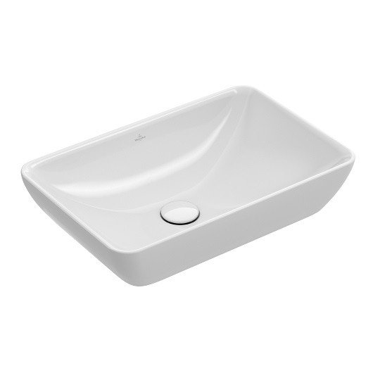 Villeroy&amp;Boch Раковина, Venticello, шгв 550*360*118, отверстия для смесителя-отсутствуют, CeramicPlus, цвет-альпийский белый 411355R1