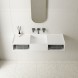 Vincea Раковина Солид Серфейс (Solid Surface)  VWB-6S212MW, 1200*400*200, подвесная, цвет белый матовый