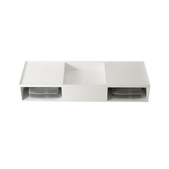 Vincea Раковина Солид Серфейс (Solid Surface)  VWB-6S212MW, 1200*400*200, подвесная, цвет белый матовый