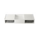 Vincea Раковина Солид Серфейс (Solid Surface)  VWB-6S212MW, 1200*400*200, подвесная, цвет белый матовый