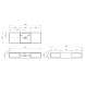 Vincea Раковина Солид Серфейс (Solid Surface)  VWB-6S212MW, 1200*400*200, подвесная, цвет белый матовый