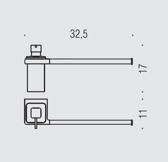 Полотенцедержатель с дозатором COLOMBO DESIGN LULU B6274 настенный цвет хром