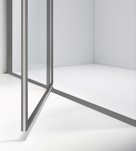 Vincea Душевая дверь Слим 8мм (Slim 8mm) VDP-4SL120CLGM, вороненая сталь, стекло прозрачное