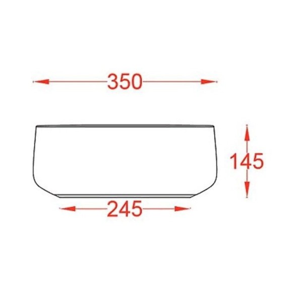 Раковина Artceram Cognac Quadro накладная без отверстий  цвет pink COL004 33 00
