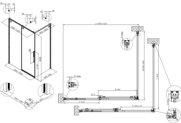 Vincea Душевой уголок Ультима (Ultima) VSR-7UL1011CL, 1100*1000, хром, стекло прозрачное