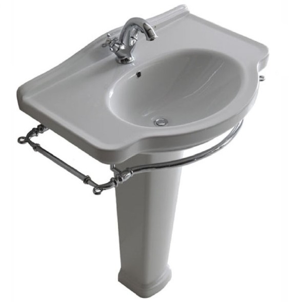 Раковина GALASSIA ETHOS 8433M подвесная с одним отверстием с переливом цвет белый глянцевый