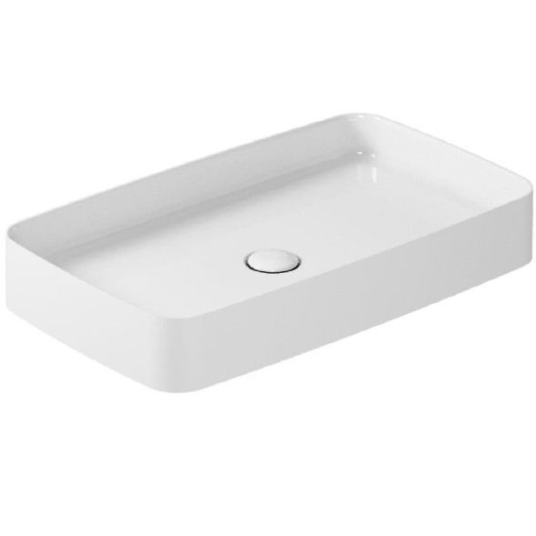 Раковина GALASSIA SMART B 7415 накладная без отверстий без перелива цвет белый глянцевый