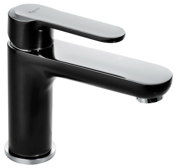 Emmevi Nefer, однорычажный смеситель для раковины с донным клапаном, цвет хром/черный 77003CR/N