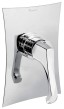 Emmevi Ares, встраиваемый в стену однорычажный смеситель для душа, цвет брашированный хром 76009/CRS