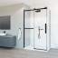 Vincea Душевой уголок Комо Софт (Como Soft) VSR-1CS1012CLB, 1200*1000, черный, стекло прозрачное