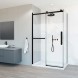 Vincea Душевой уголок Комо Софт (Como Soft) VSR-1CS1012CLB, 1200*1000, черный, стекло прозрачное