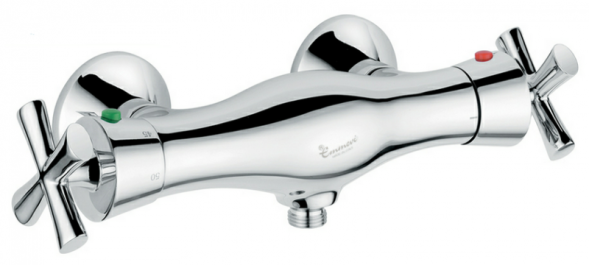 Emmevi Spirit New, 31300-2/CR, двухвентильный термостатический смеситель для душа, без набора для душа, цвет хром   31300-2/CR