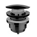 Донный клапан Bossini Teo Z000301.073 Click-Clack с переливом 1” ? цвет черный матовый