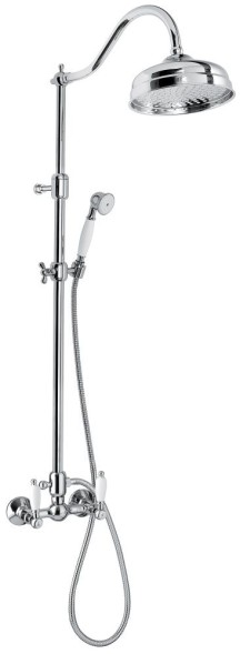 Emmevi Deco Ceramic, душевая колонна регулируемая по высоте, со смесителем, цвет хром 12100218/CR