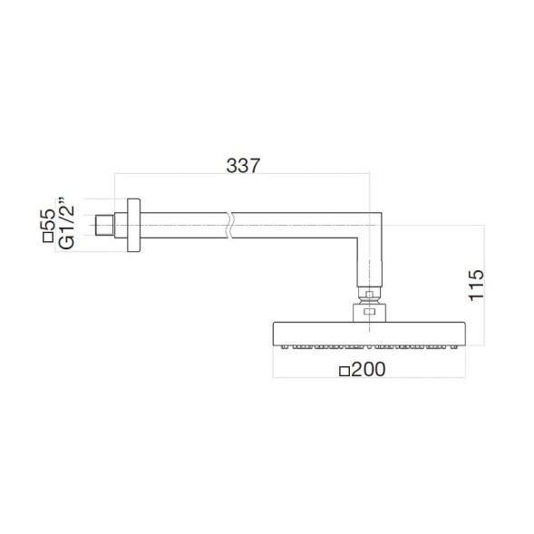Верхний душ Webert AC0840740, белый